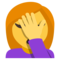 Woman Facepalming emoji on Emojione